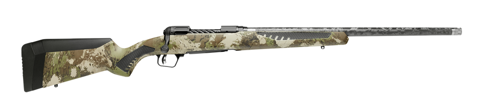 Savage Arms 58018 110 UltraLite 6.5 Creedmoor 4+1 22" Threaded Carbon Fiber Wrapped Barrel, Black Melonite Rec, Woodland Camo AccuStock with AccuFit