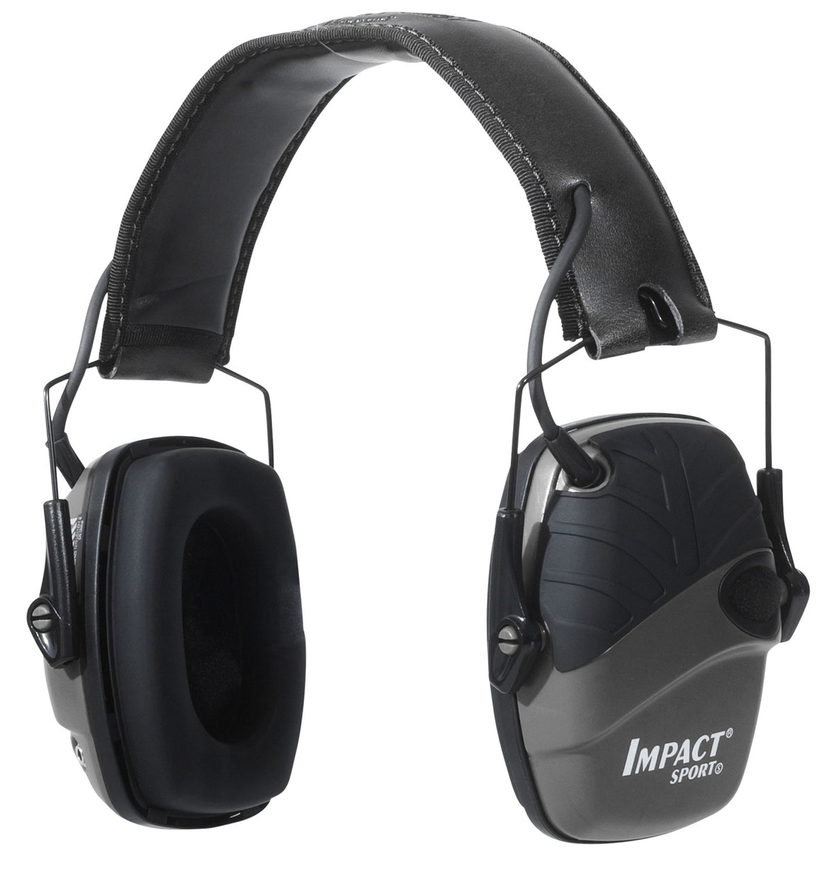 Impact Sport Electronic Muff 22 dB Gray/Black Over the Head by Howard Leight R02524