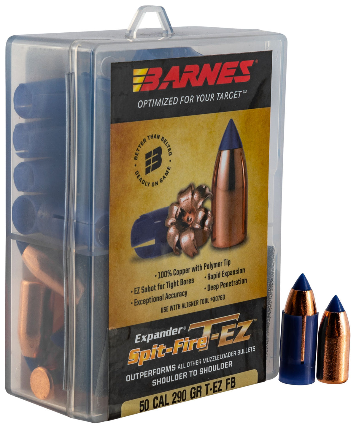 Barnes 30607 Spit-Fire T-EZ FB Muzzleloader Bullet 50 Caliber 290 Grain 24/Box