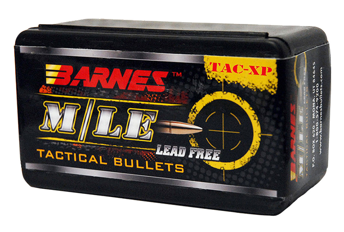 Barnes TAC-XP 9mm 115 Grain M/LE All-Copper Reloading Bullet 40/Box