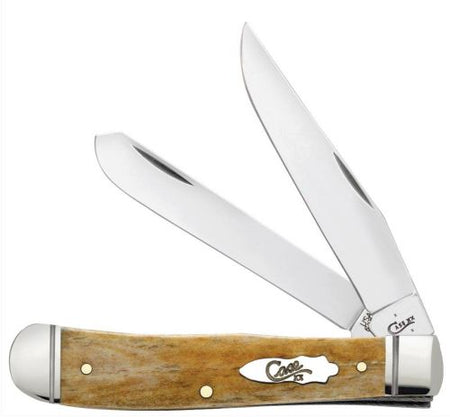 Case Knives Trapper Antique Bone Smooth Fluted Bolsters Pocket Knife