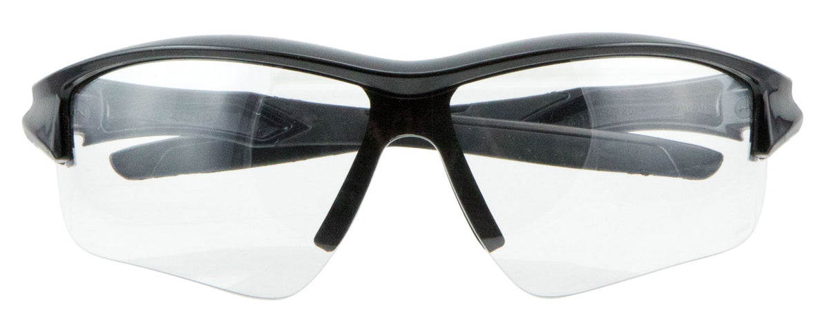 Howard Leight R02214 Acadia Shooting Glasses Clear Anti-Fog Scratch-Resistant Black Frame Adult