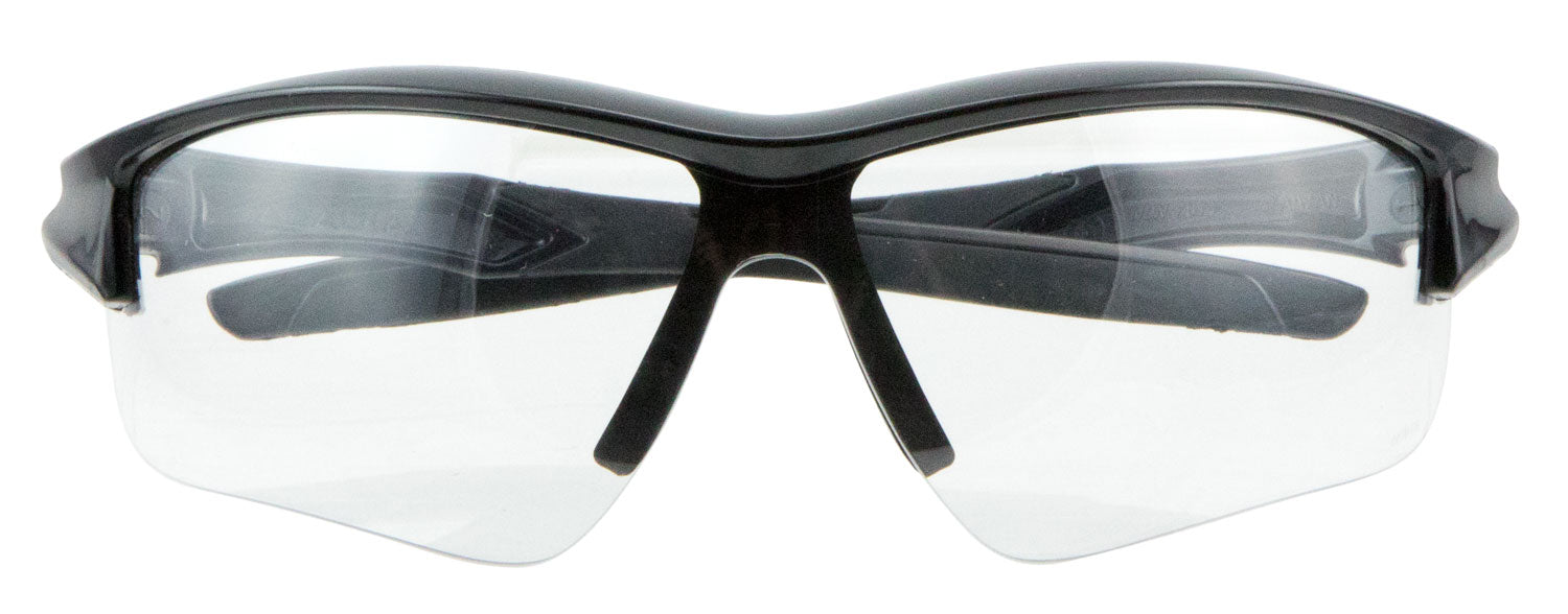 Howard Leight R02214 Acadia Shooting Glasses Clear Anti-Fog Scratch-Resistant Black Frame Adult