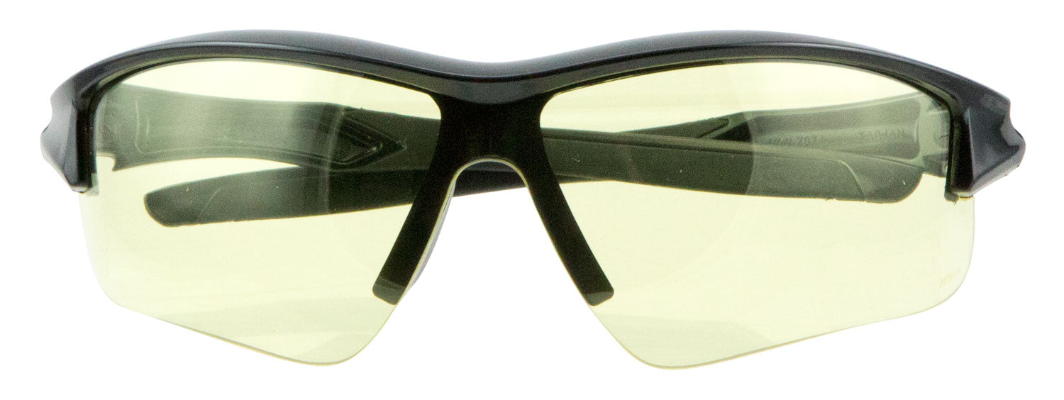 Howard Leight R02215 Acadia Shooting Glasses Amber Anti-Fog Scratch-Resistant Black Frame Adult