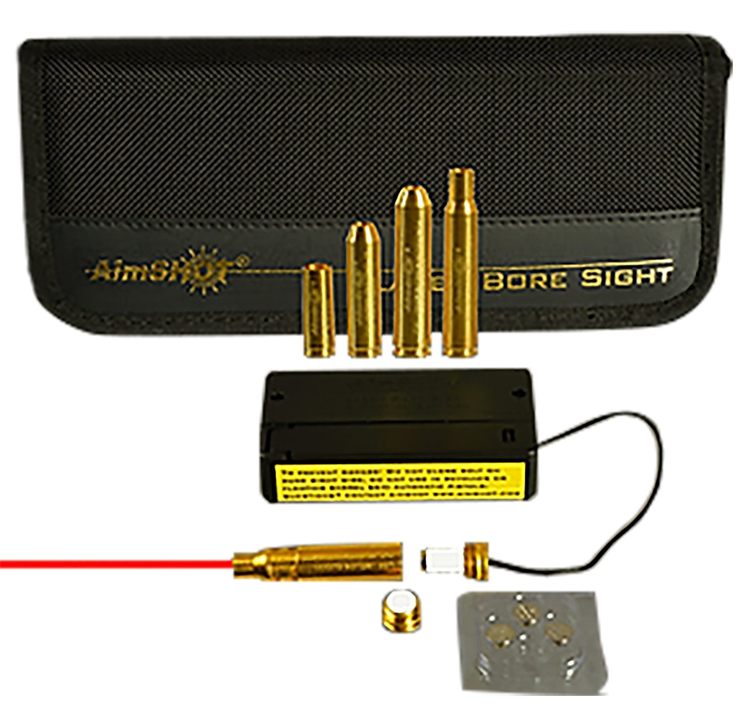 AimShot MBSKIT3 Rifle Boresighter Kit Brass Covers 243 308 Win and 7.62x54mm