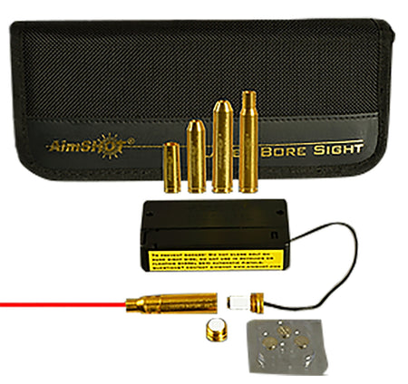 AimShot MBSKIT3 Rifle Boresighter Kit Brass Covers 243 308 Win and 7.62x54mm