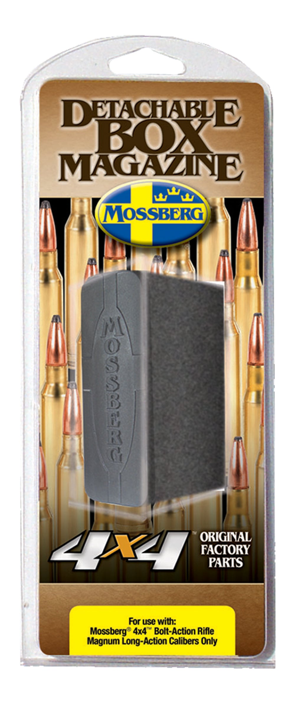 Mossberg 95034 4x4 Patriot Magnum 3rd Drop Box Magazine 338 Win Mag 7mm Rem Mag Black Polymer