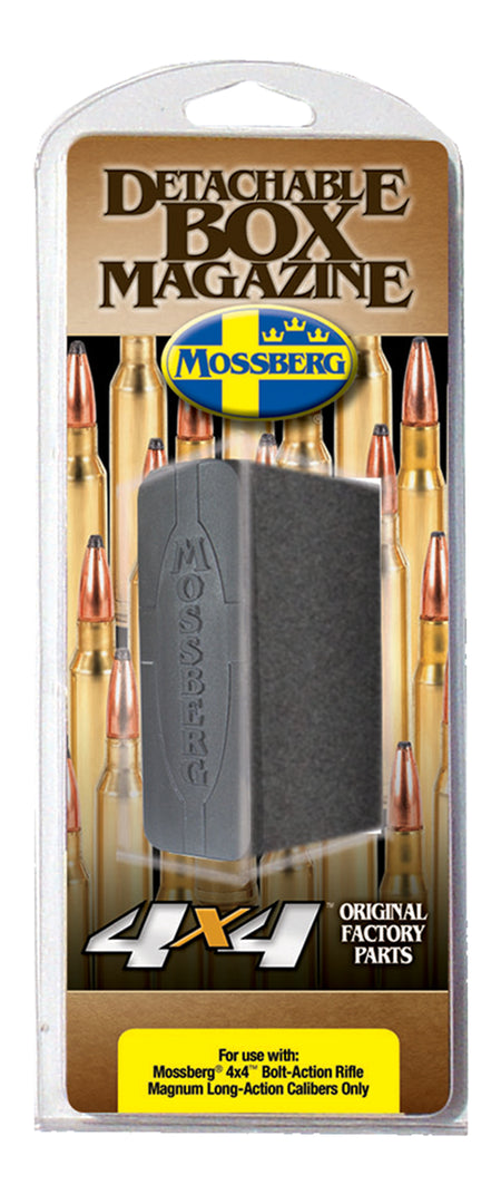 Mossberg 95034 4x4 Patriot Magnum 3rd Drop Box Magazine 338 Win Mag 7mm Rem Mag Black Polymer