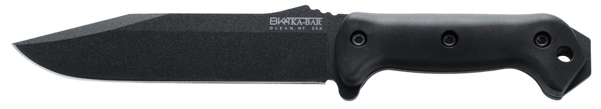 Ka-Bar BK7 Becker Combat Utility 7" Fixed Blade Knife, 1095 Cro-Van Steel, Black Ultramid Handle, Sheath Included