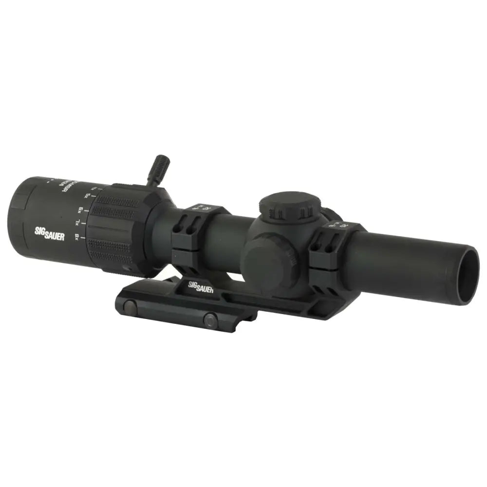 SIG SAUER TANGO MSR 1-8X24 30MM SFP ILLUMINATED MSR BDC8 RETICLE, 0.5 MOA BLACK W/ MOUNT
