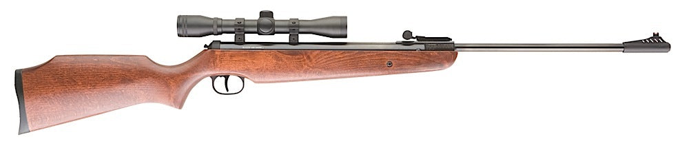 Umarex Ruger Air Hawk Spring Piston .177 Pellet Air Rifle Blued Receiver Hardwood Stock Scope Combo