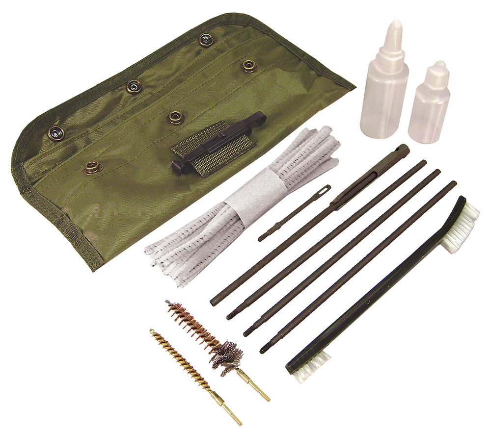 PSP GI-Style AR15 and M16 Cleaning Kit with Green Nylon Pouch Case