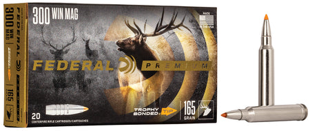 Federal .300 Winchester Mag Premium 165 grain Trophy Bonded Tip ammunition