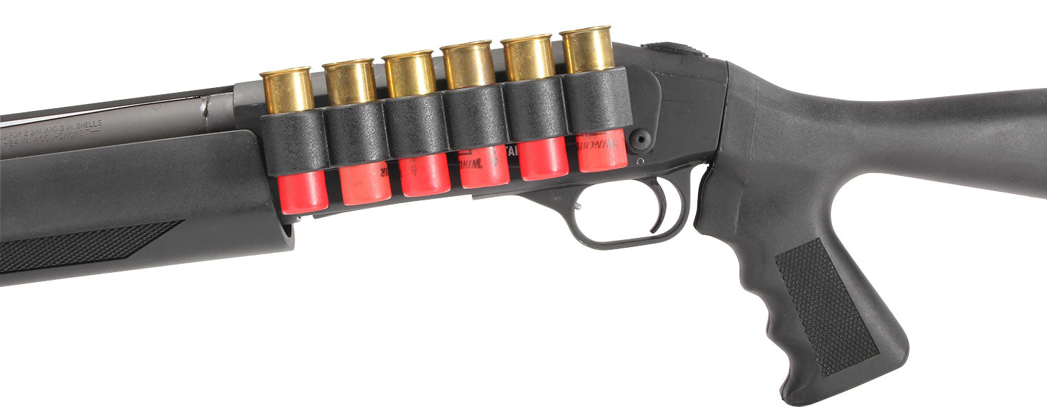 TacStar 1081212 12 Gauge Mossberg 930 Slimline SideSaddle 6rds Black Polymer w/Aluminum