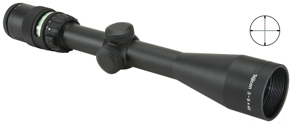 Trijicon AccuPoint 200005 Black Hardcoat Anodized 3-9x40mm 1" Tube Illuminated Mil-Dot Crosshair Green Dot Scope