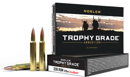 Nosler .338 RUM Trophy Grade 225 grain Nosler AccuBond ammunition