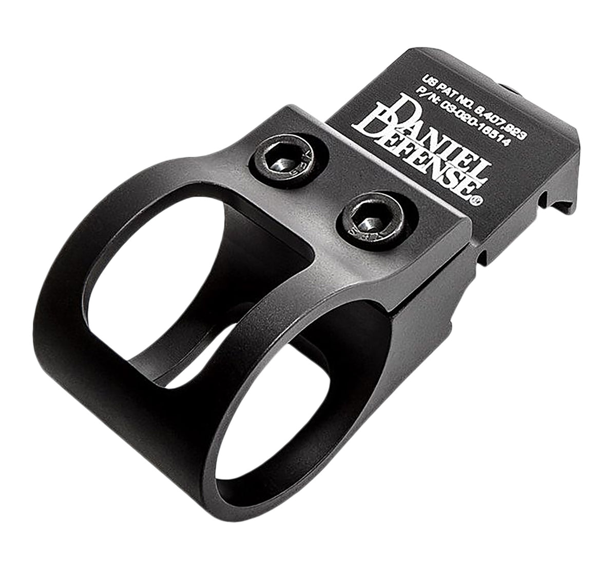 Daniel Defense 0302016514 Black Hard Coat Anodized Offset Flashlight Mount 1 Inch Diameter Aluminum
