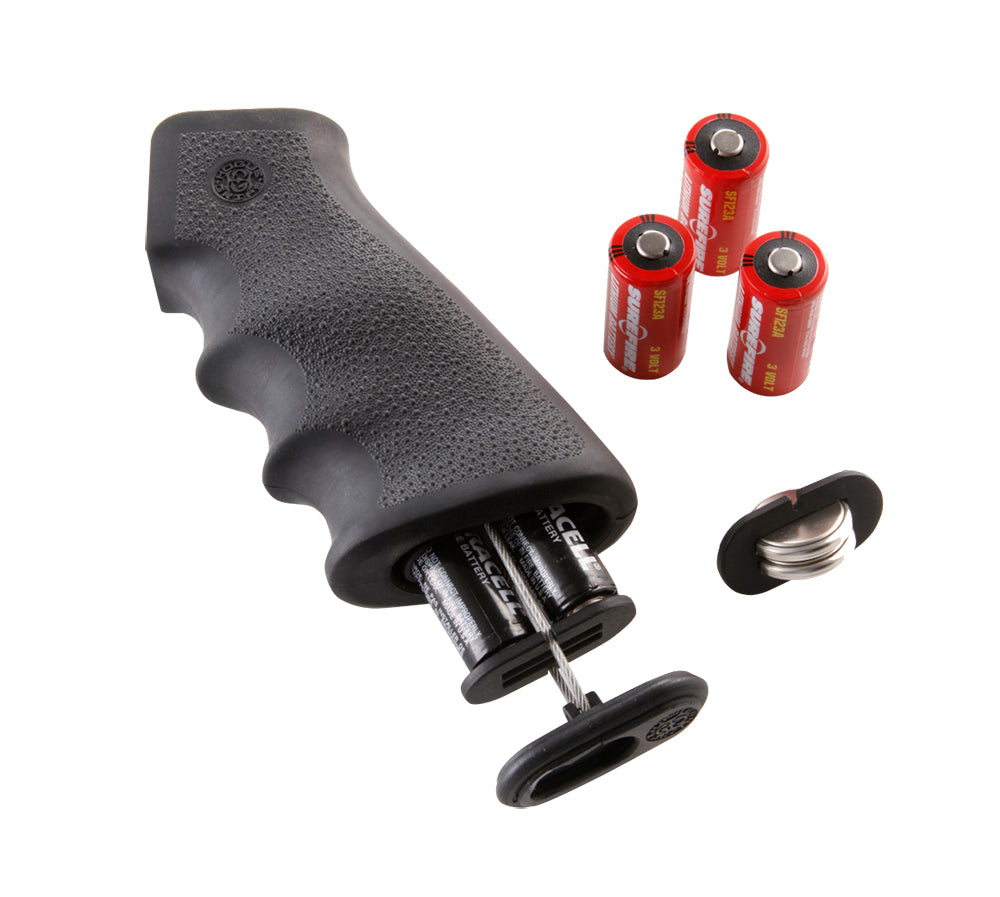Hogue 15010 Cobblestone Black OverMolded Rubber Pistol Grip with Storage Compartment for AR-15 M16