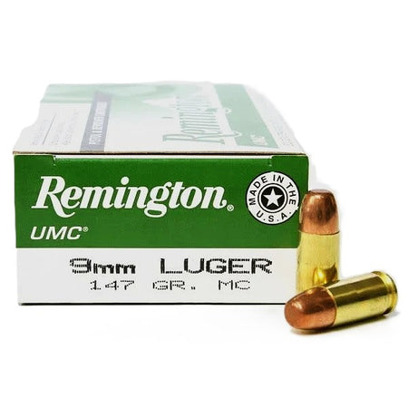 Remington UMC Full Metal Jacket 147 Grain 9mm Luger/Parabellum 990 fps 047700355900
