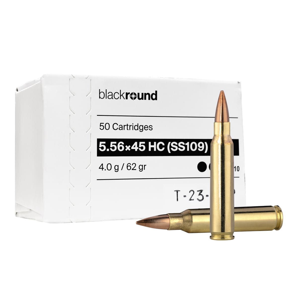 Swiss P 5.56x45mm Black Round 62 Grain SS109 Full Metal Jacket(FMJ) - Free Ammo Can on 1000ct Orders!