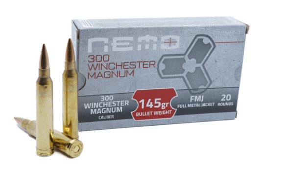 Nemo Arms by PPU 300 Win Mag 145 Grain Full Metal Jacket(FMJ)