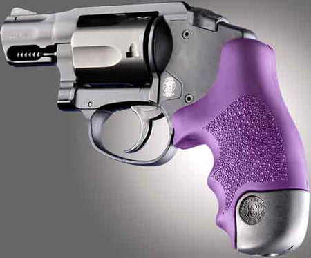 Hogue Overmolded Rubber Grip S&W J Frame Round Butt Poly Bodyguard Purple