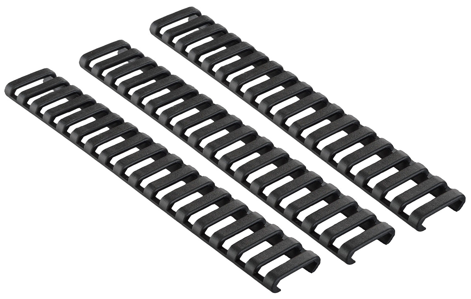 Ergo 4373BK Low-Pro 18-Slot Black Rubber Rail Covers Rifle 3 Pack