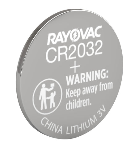 Rayovac CR2032 3V Lithium Coin Cell Battery for Key Fobs and Remotes