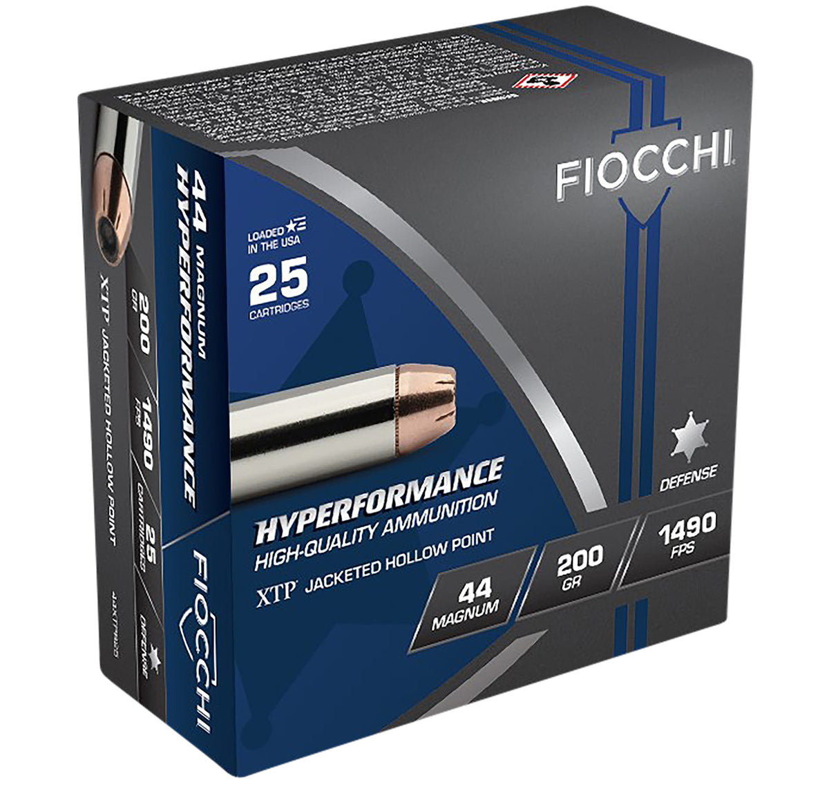 Fiocchi Hyperformance Hornady XTP Hollow Point 200 Grain .44 Magnum 1490 fps 762344710594