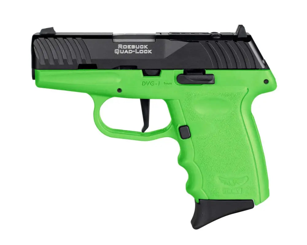 SCCY DVG1CBLGRDR 9MM PST BL/LIME GRP STIKER