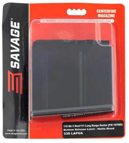 Savage Arms 55190 Detachable 5-Round Blued Magazine 338 Lapua Mag Savage 110BA Stealth