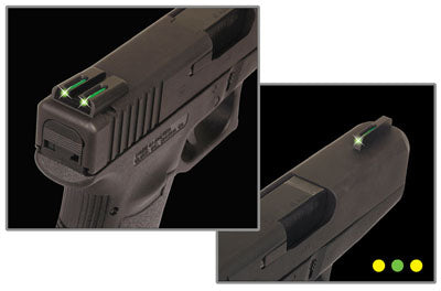 TruGlo TFO TG131MPTY Green Tritium Fiber Optic Front Yellow Rear Sight Smith Wesson M&P SD9 SD40