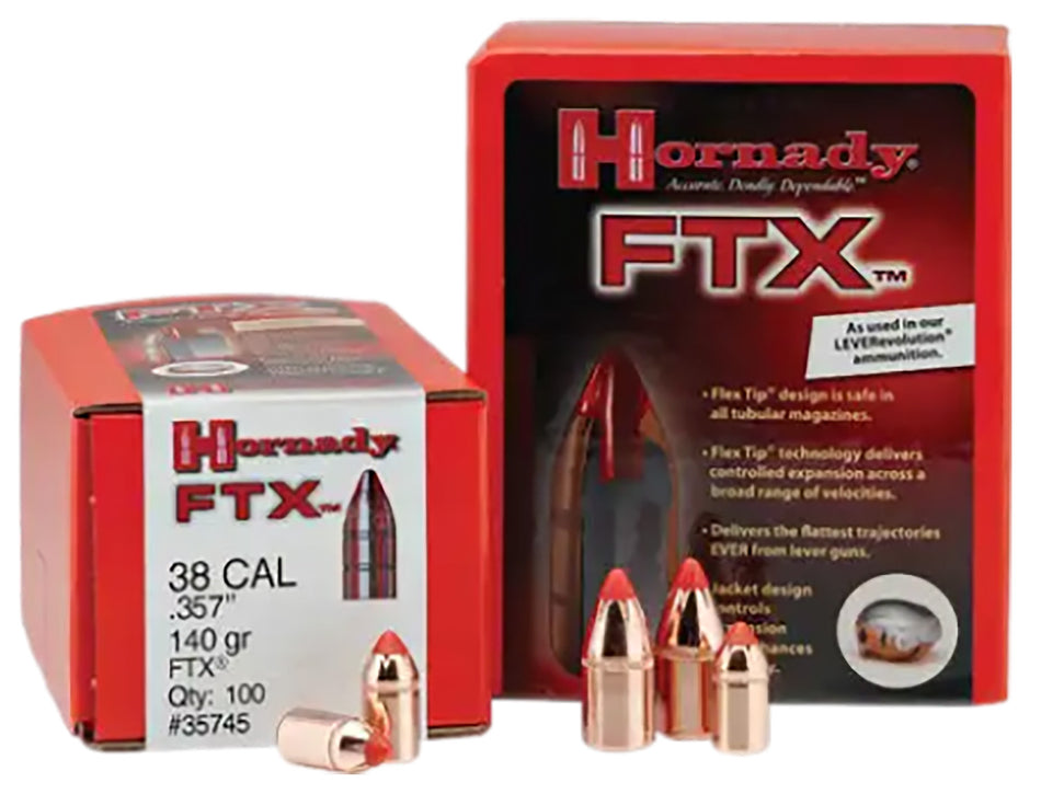 Hornady 44105 FTX .430 Diameter 225 gr Lever Gun Bullet 100/Box