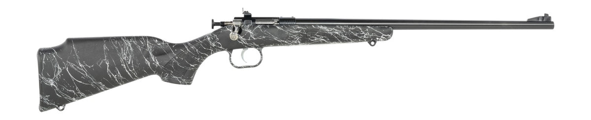 Crickett KSA2344 My First Rifle Gen2 22 LR 1rd 16.13" Blued Single Shot Barrel, Drilled & Tapped Receiver, Black w/White Webbing Fixed Synthetic Stock