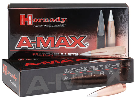 Hornady 5165 A-MAX .50 Caliber 750 Grain Match Bullet 20/Box