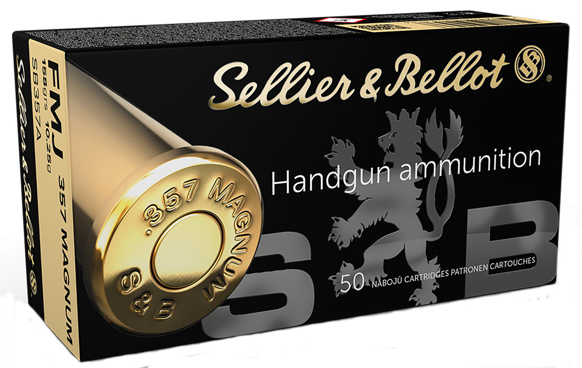 Sellier and Bellot .357 Magnum Handgun 158 grain Full Metal Jacket ammunition