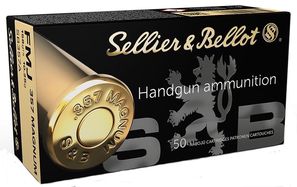 Sellier and Bellot .357 Magnum Handgun 158 grain Full Metal Jacket ammunition