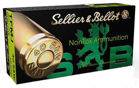 Sellier and Bellot .40 S&W Handgun Non-Tox 180 grain Total Full Metal Jacket ammunition