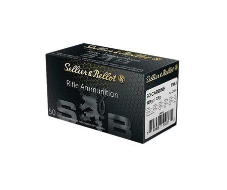 Sellier and Bellot .30 Carbine  110 grain Full Metal Jacket ammunition