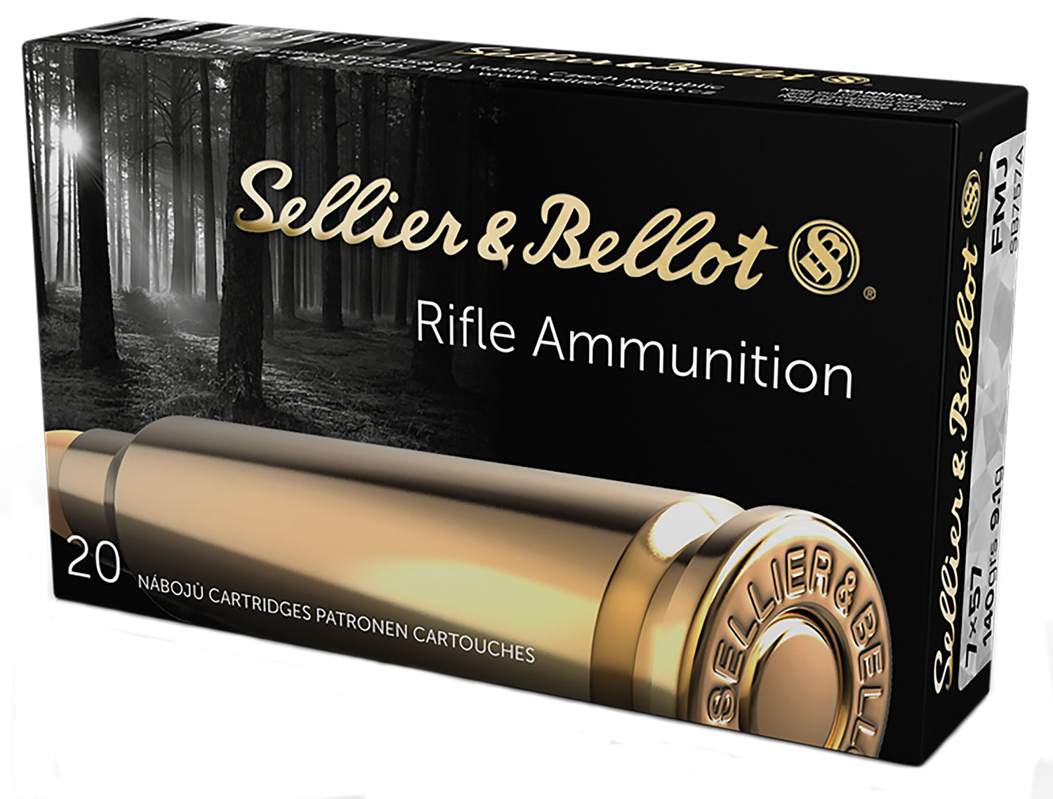Sellier & Bellot (S&B)  Full Metal Jacket 140 Grain 7x57mm Mauser 2621 fps 754908510214