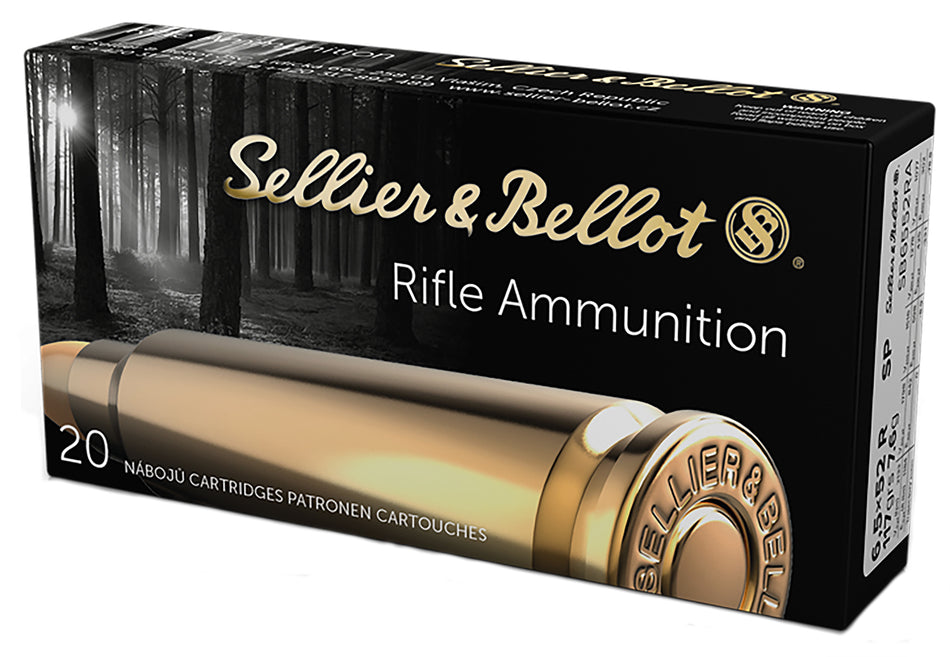 Sellier and Bellot 6.5x52mmR Rifle 117 grain Soft Point ammunition