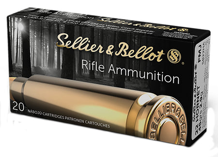 Sellier and Bellot .22 Hornet Rifle 45 grain Full Metal Jacket ammunition