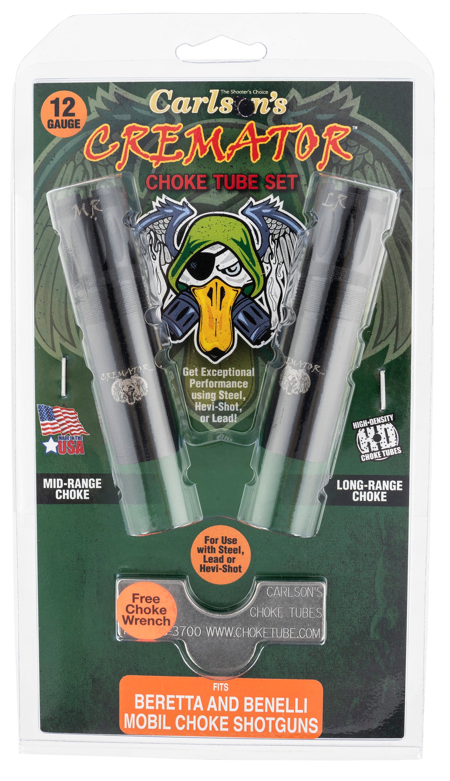 Carlson's 11612 Cremator Non-Ported Choke Tube 12 Gauge for Beretta/Benelli Mobil