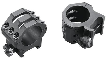 Weaver Mounts Six-Hole Skeleton Rings 1" Medium Matte Black