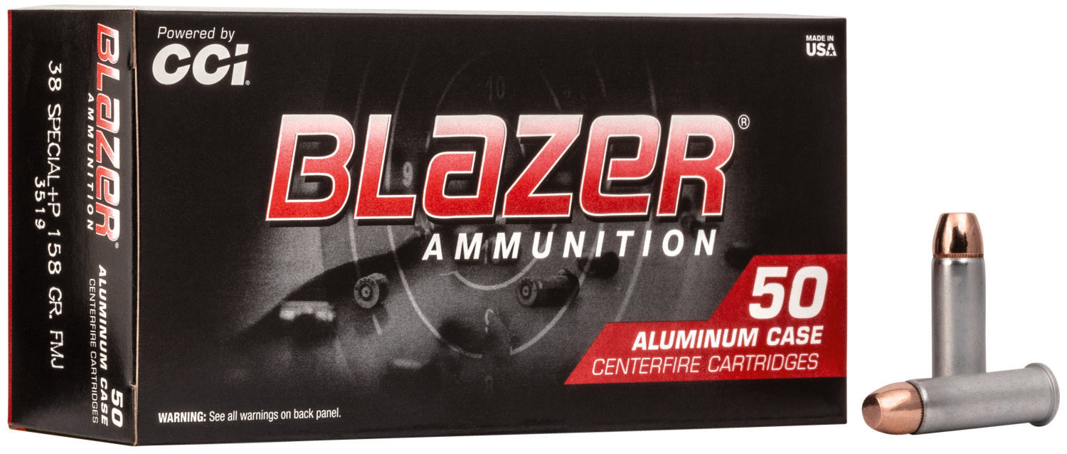 Blazer Aluminum +P Total Metal Jacket 158 Grain .38 Special 850 fps 076683035196