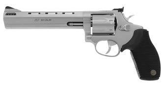 Taurus 2-627069 Tracker 627 Medium 357 Mag 38 Special +P 7 Shot 6.50" Matte Stainless Steel Ported Barrel, Cylinder & Frame, Black Ribber Grip, Transfer Bar Safety, Exposed Hammer