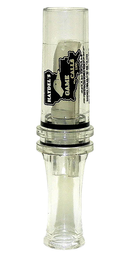 Haydel's BC10 Big Barreled Mallard Duck Hunting Call Clear Plastic