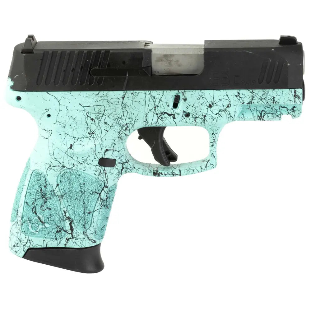 TAURUS G3C 9MM 3.26" PSTL 3-12RD CYAN SPLATTER BK/BK