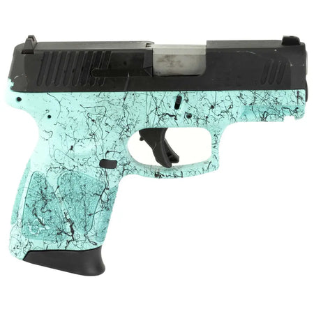 TAURUS G3C 9MM 3.26" PSTL 3-12RD CYAN SPLATTER BK/BK