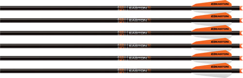 Easton 9mm Carbon Xbow 22" Bolt Half Moon Nock w/Vanes 6 Pack